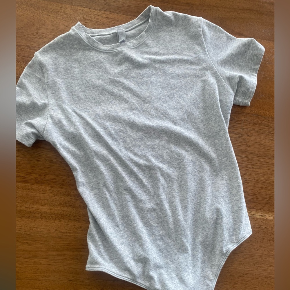 SKIMS Cotton Jersey T-Shirt Bodysuit - L